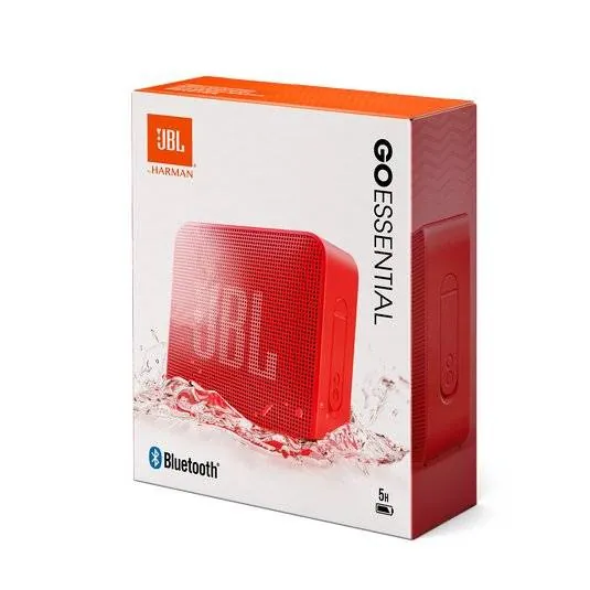 Parlante Portátil Bluetooth JBL Go Essential Rojo - Sonido Pro, IPX7, 5h Batería 10