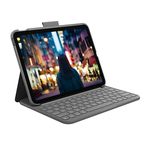 Funda con Teclado Logitech Slim Folio para iPad (10.ª generación) - Gris Oxford, Distribución Inglés