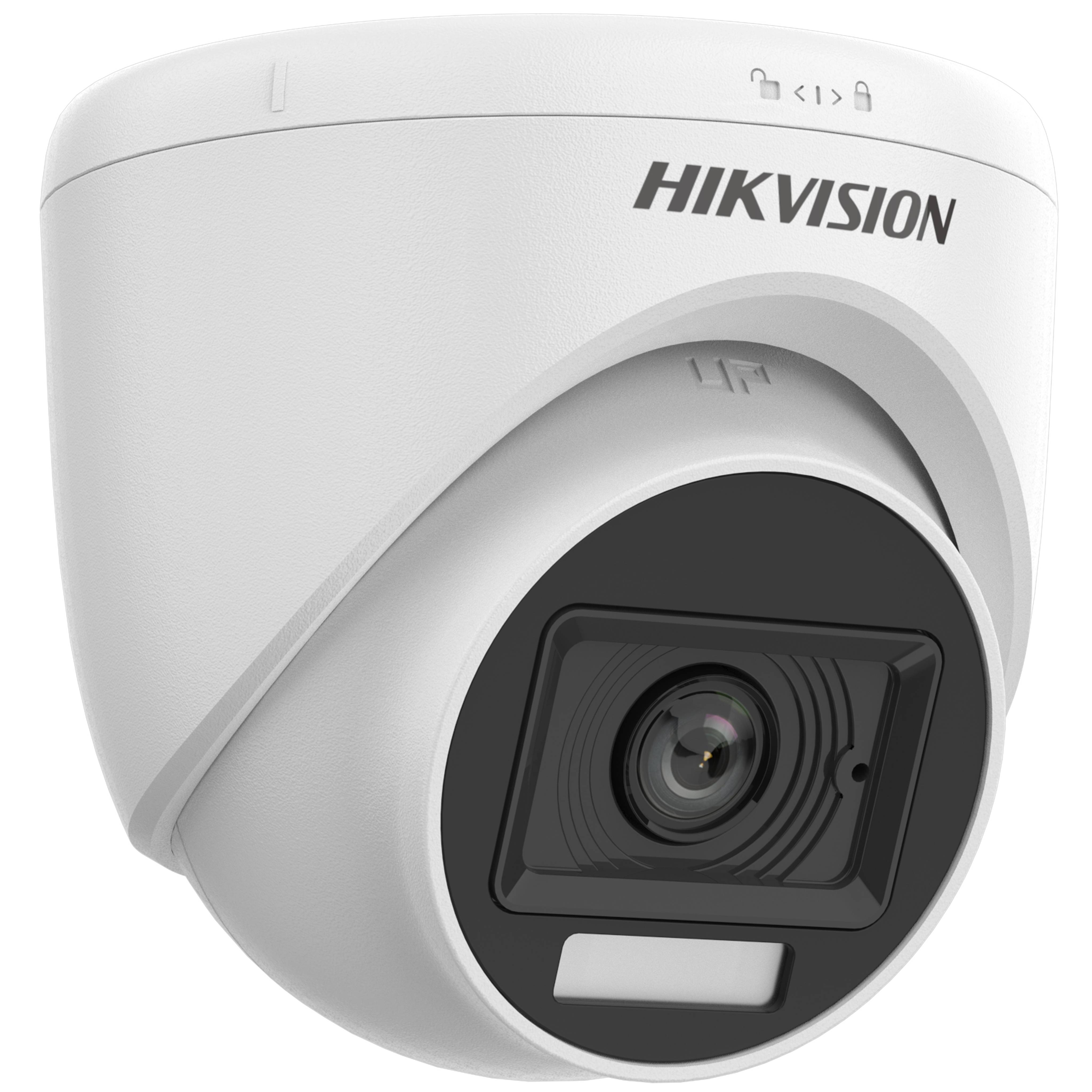 Cámara tipo torre Hikvision DS-2CE76D0T-LPFS, 2 MP, 1080p Dual Light con Audio, Microfono 1