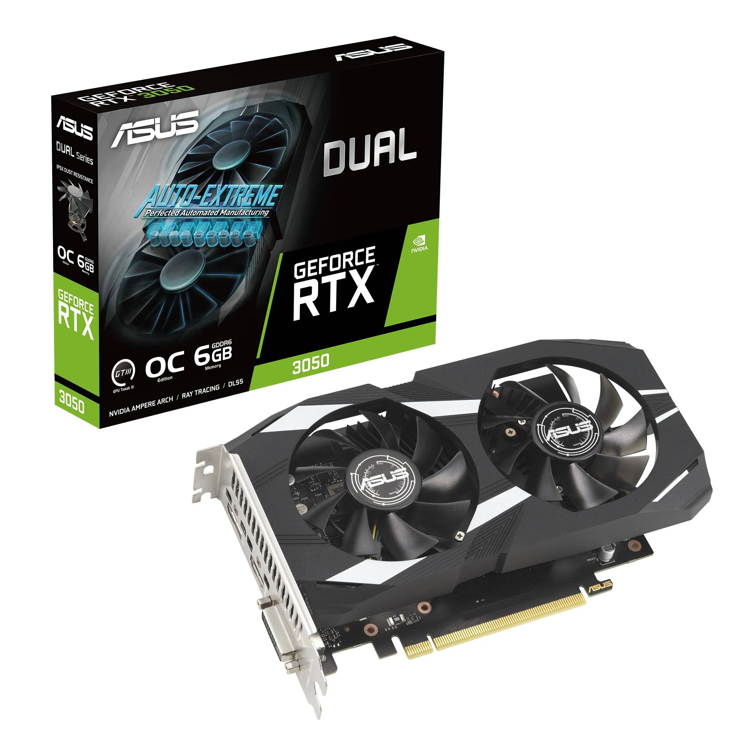 Tarjeta de Video ASUS DUAL NVIDIA GeForce RTX 3050 OC, 6GB GDDR6, 96-bit, PCIe 4.0 1