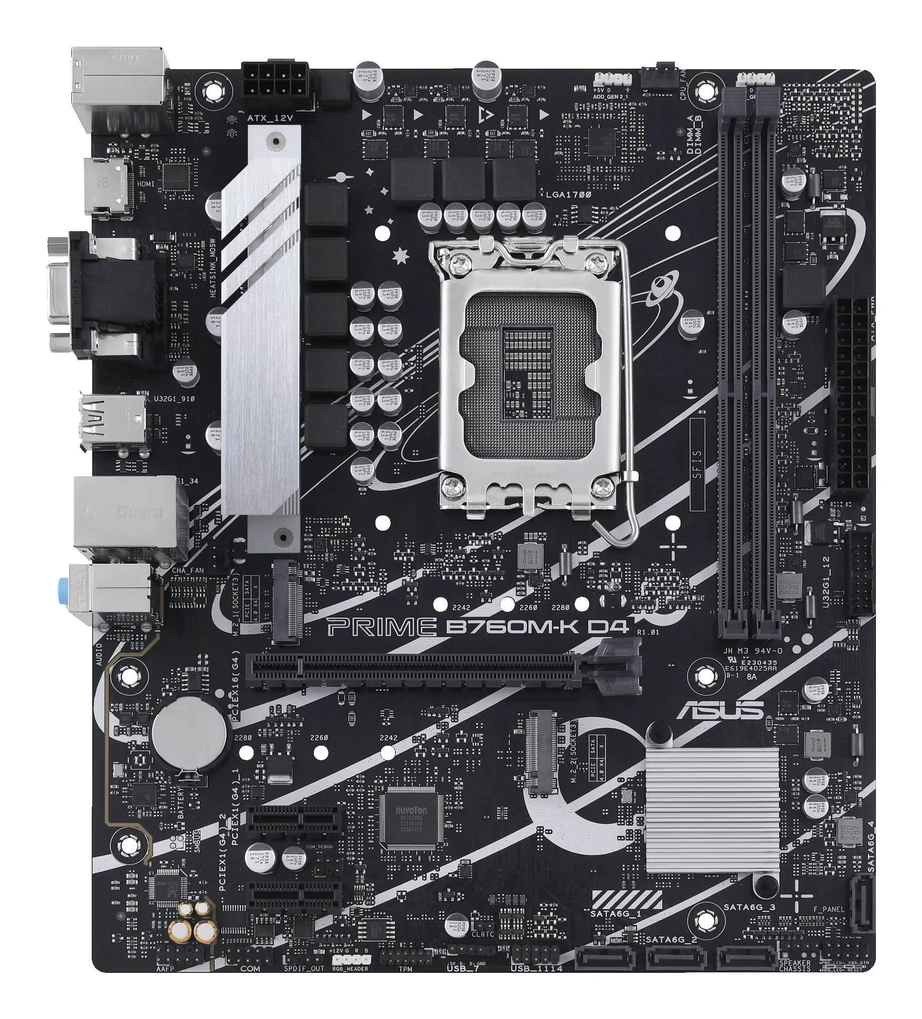 Placa Madre ASUS PRIME B760M-K D4, Socket LGA1700, 2x DDR4, 2xM.2, PCIe 4.0, Micro-ATX 2