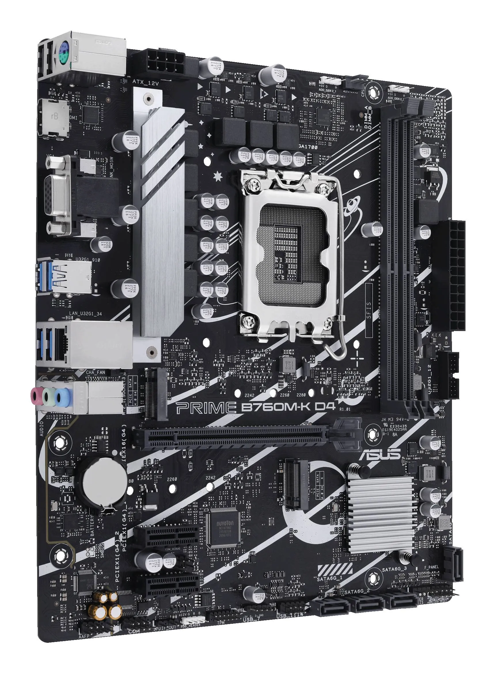 Placa Madre ASUS PRIME B760M-K D4, Socket LGA1700, 2x DDR4, 2xM.2, PCIe 4.0, Micro-ATX 3