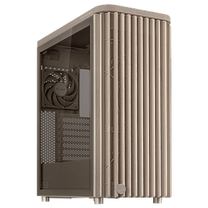 Gabinete ASUS ProArt PA401 Wood Edition Beige, Vidrio Templado, Mid Tower, Incluye 3 Ventiladores