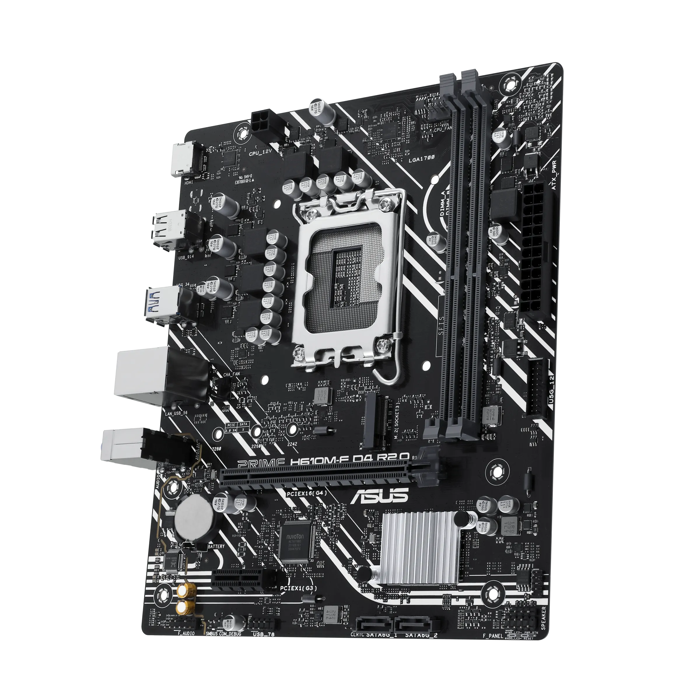 Placa Madre ASUS PRIME H610M-F D4 R2.0, Socket LGA 1700, 2x DDR4, M.2, PCIe 4.0, HDMI, Micro-ATX  5