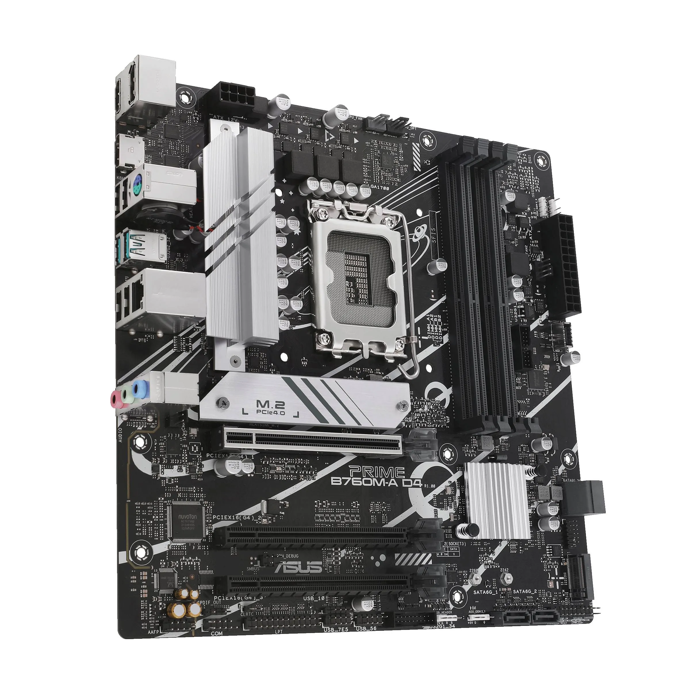 Placa Madre ASUS Prime B760M-A D4, Intel® LGA1700, 4xDIMM DDR4, DP, HDMI, 2xM.2, 4xSATA, Micro-ATX 3