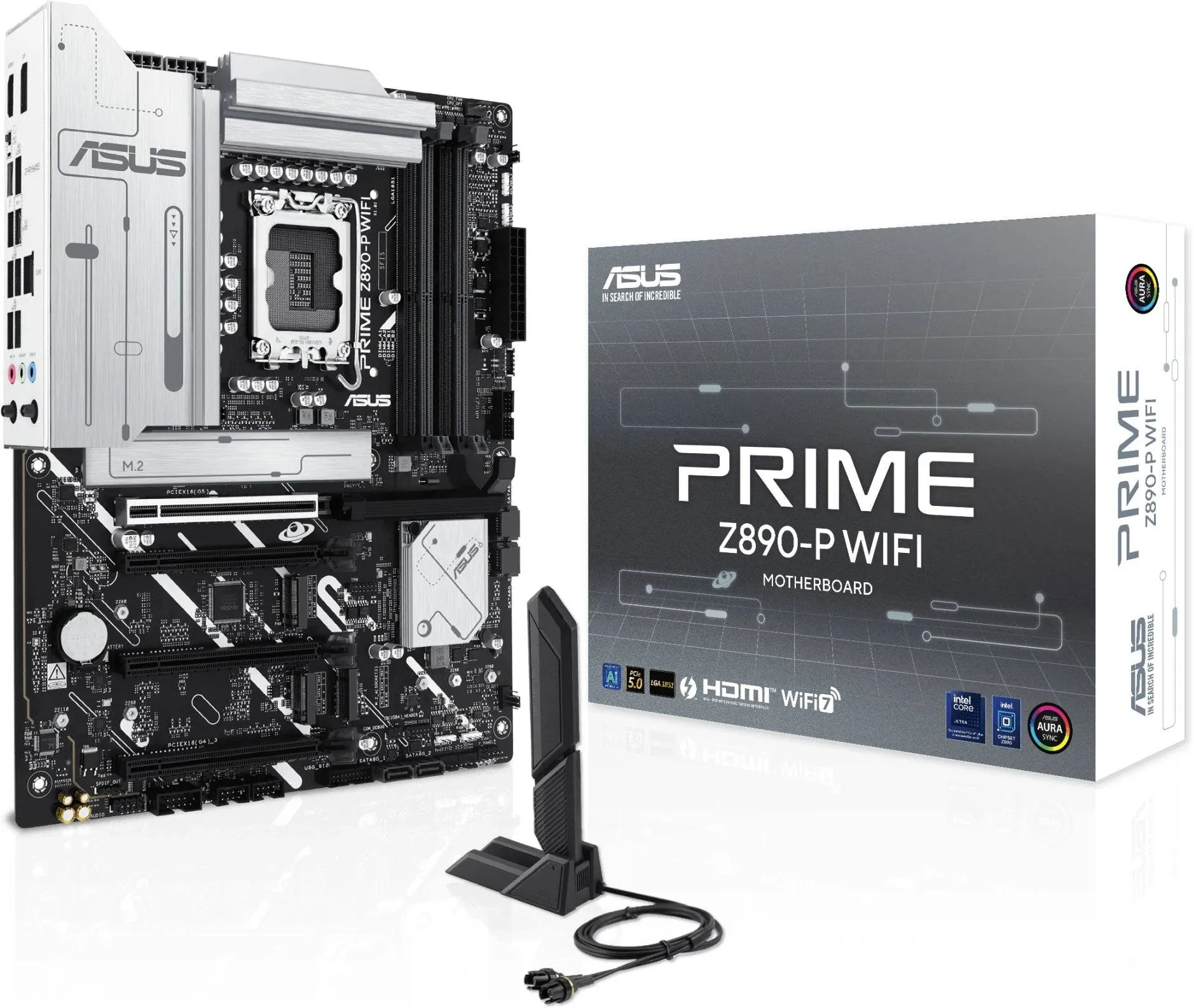 Placa Madre ASUS PRIME Z890-P WIFI, LGA1851, 4x DDR5, HDMI, DP, Thunderbolt 4, Wi-Fi7, ATX 1