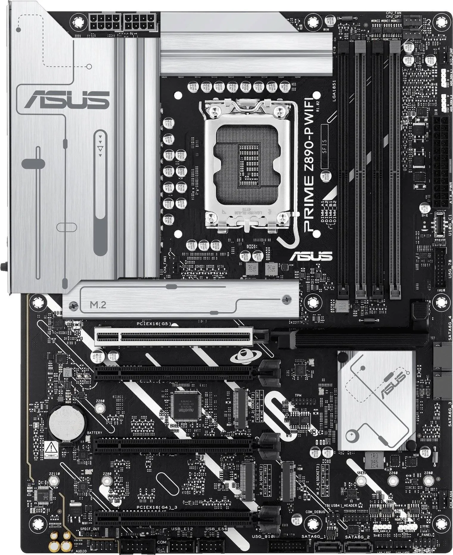 Placa Madre ASUS PRIME Z890-P WIFI, LGA1851, 4x DDR5, HDMI, DP, Thunderbolt 4, Wi-Fi7, ATX 2