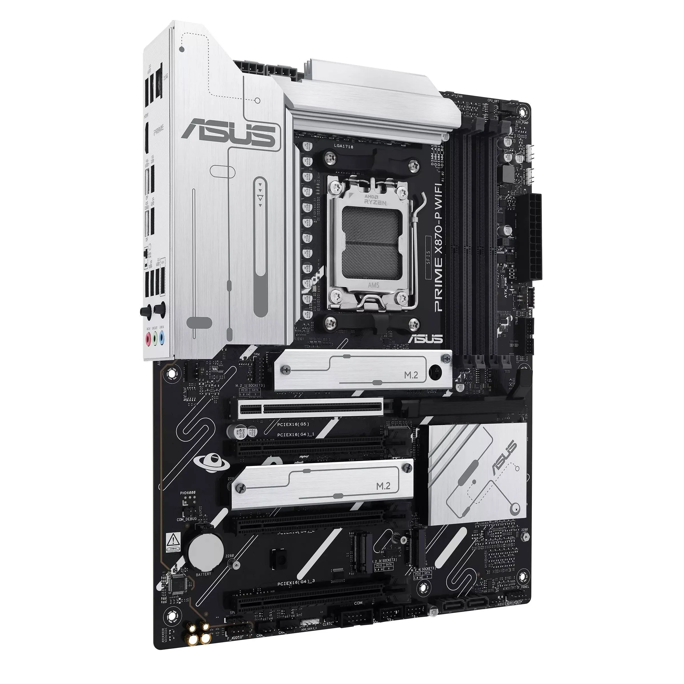 Placa Madre ASUS PRIME X870-P WIFI, Socket AM5, 4x DDR5, 4 xM.2, 2x USB4, HDMI, Wi-Fi 7, ATX 3