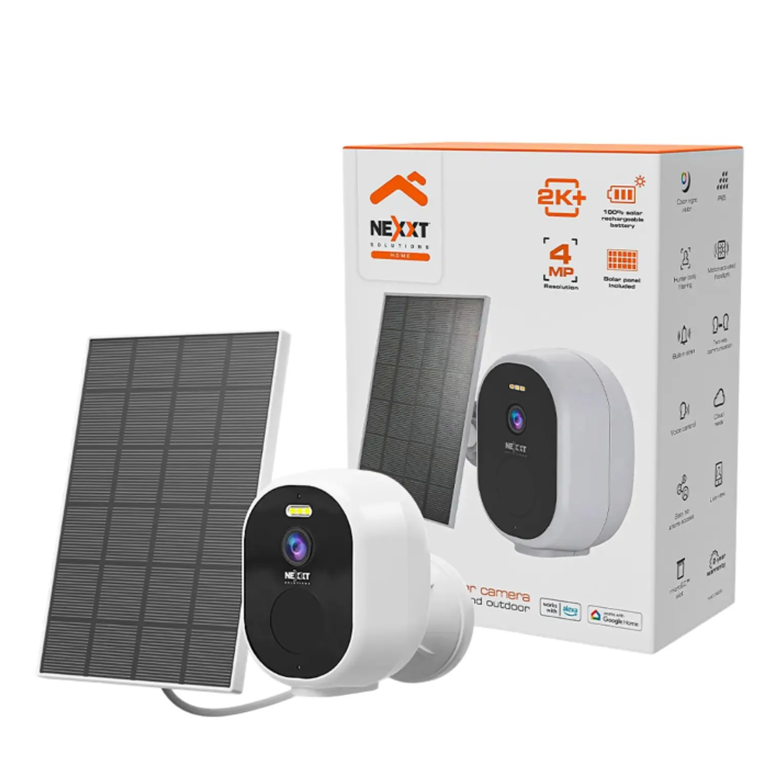 Cámara de Vigilancia Nexxt NHC-OF20S, Wi-Fi 2K solar, IP65, MicroSD, sirena, exterior 5