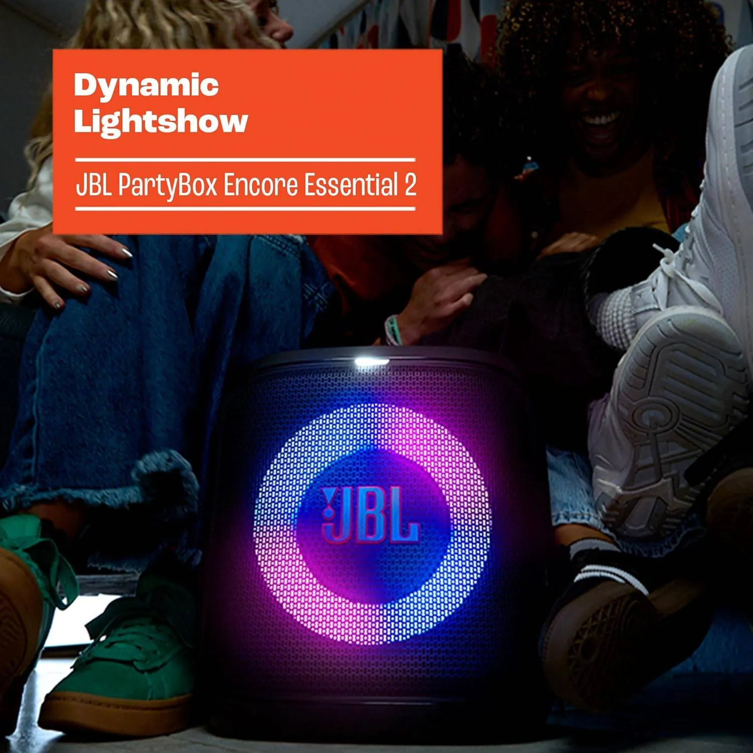 Parlante JBL PartyBox Encore Essential 2 inalámbrico con iluminación y fiesta sin límites (Negro) 4