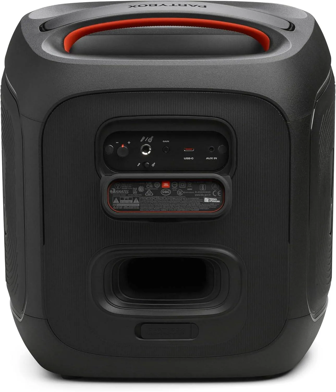Parlante JBL PartyBox Encore Essential 2 inalámbrico con iluminación y fiesta sin límites (Negro) 7
