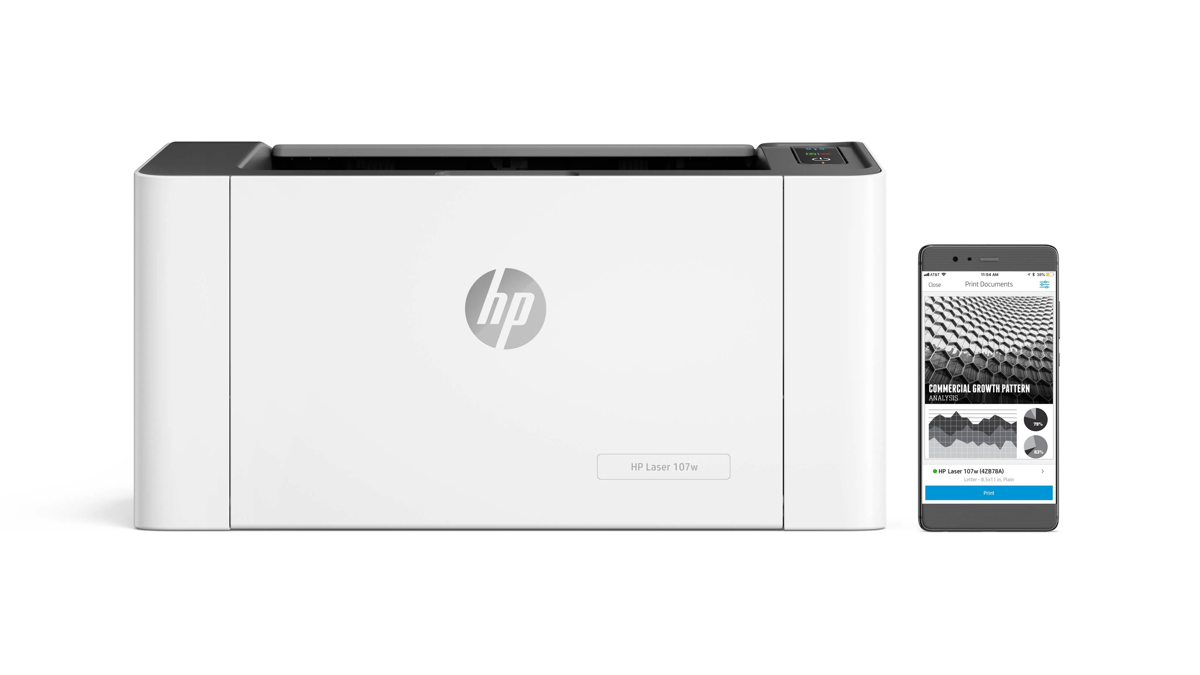 Impresoras Láser HP LaserJet 107w, Hasta 21 ppm, Blanco y Negro 4
