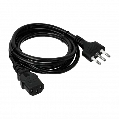Cable de Poder Macrotel 1,8 m C13 Hembra a Chile-It Macho, Negro, 3x0,75 mm² - CIMC 1