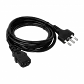 Cable de Poder Macrotel 1,8 m C13 Hembra a Chile-It Macho, Negro, 3x0,75 mm² - CIMC - Miniatura 1