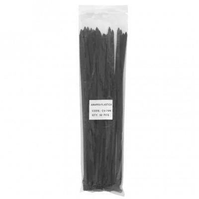 Amarra Plástica Nylon Negra 400x7,0 mm, Pack 25 Unidades - CV-74N 3