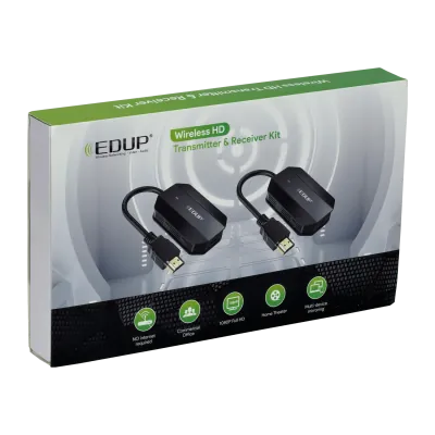 Kit Inalámbrico HDMI a HDMI 1080p 5 GHz, Alcance 30 m, Antenas Fijas - HDMI-5C 8