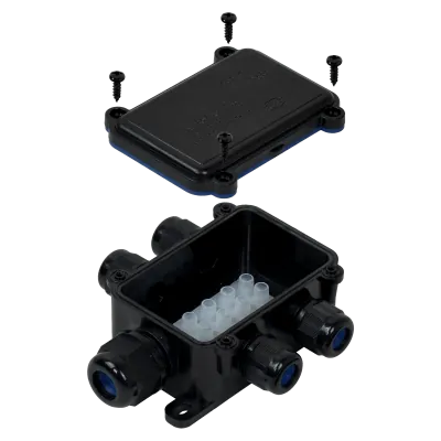Caja de Empalme Exterior IP68 1 a 4 con Regleta, 4 PG9 y 1 PG18.5 (CNP723-5T) - REG5X68 5