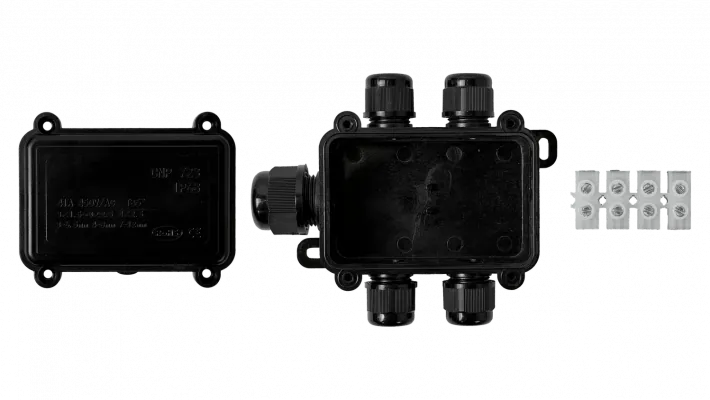 Caja de Empalme Exterior IP68 1 a 4 con Regleta, 4 PG9 y 1 PG18.5 (CNP723-5T) - REG5X68 6