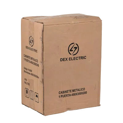 Caja Metálica 400x300x200 mm IP65 Gris, 1 Chapa con Llave - SA7525 6