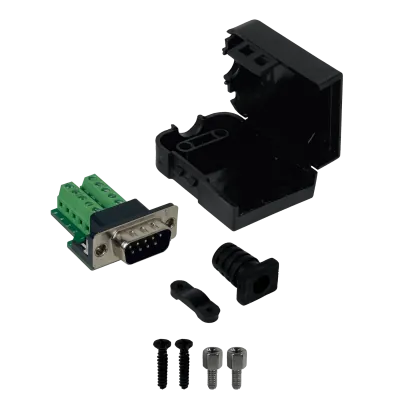 Conector DB9 Macho Volante con Tapa y Bornera Atornillable - DGB9M 6