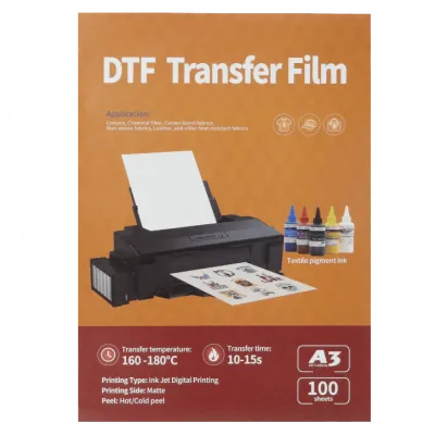 Film DTF A3 (297 x 420 mm) para Estampado Textil, 100 Hojas - DTF-A3 1
