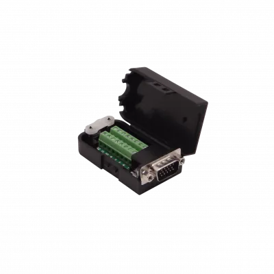 Conector VGA DB15 (HD15) Macho de 15 Pines, Atornillable con Tapa, 31 mm - VGA-M-T 3