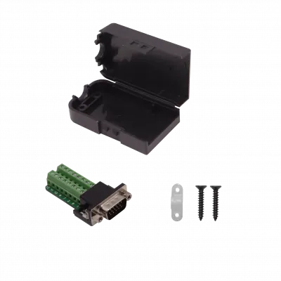 Conector VGA DB15 (HD15) Macho de 15 Pines, Atornillable con Tapa, 31 mm - VGA-M-T 8