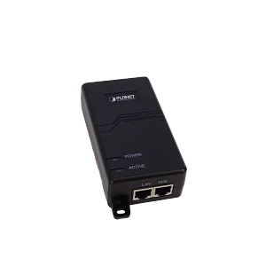  Inyector PoE+ Planet POE-172 de 220V AC a 56V DC y 60W, 802.3at, 56V, 60W, 2 RJ45 Gigabit