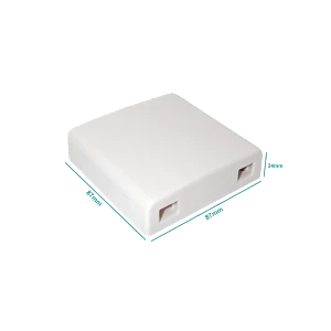 Caja de terminación fibra óptica BOX-2 para interior IP20 con 2 adaptadores SC/LC