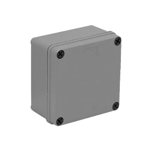 Caja estanca MGC-10 gris PS 110x110x60mm con 4 tornillos