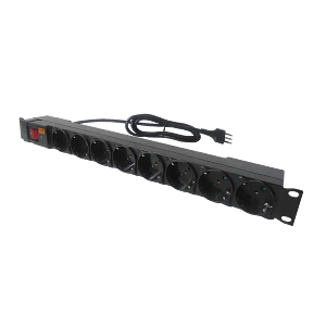 Regleta PDU 8 Schuko/hembra con interruptor piloto 1U rack 10A