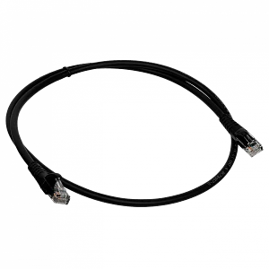 Cable Patch 1mt Cat6 Negro LSZH Inyectado Multifilar