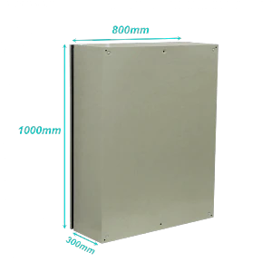 Caja metalica Tibox ST8-1030 1000x800x300mm 3 chapas IP65 beige