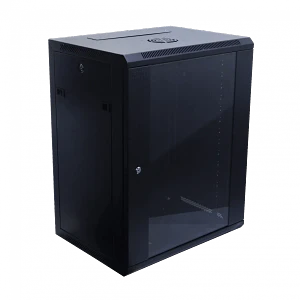 Gabinete pared RK15-4L 15U fondo 45cm negro incluye 2U