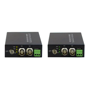 Transmisor de Video 2 Canales, 720p/960p, FC BNC-H RS485 TX/RX, Fibra Óptica SM, 20km, CCTV TVI