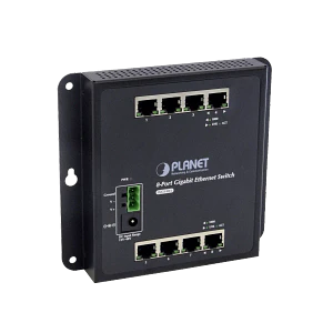 PLANET 8-1000 Switch Industrial no Admin Plano/DIN req/12-48VDC IP30