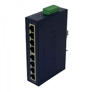 PLANET 8-100 Switch Industrial Riel DIN no Admin req/12-48VDC/24VAC