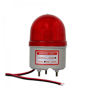 Baliza Rojo 24VDC LED Exterior Diametro 6,7cm Altura 10cm