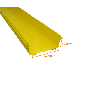 Canaleta LSZH 240x100mm 2mt Amarilla sin tapa sin separador Macho
