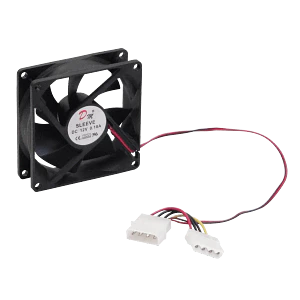 Ventilador para PC 80x80mm, 25mm de Altura, Conectro AMP/Molex 4 Pin ATX 8025, 12V DC, 0.18A
