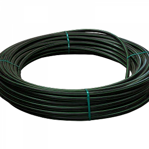 Plansa 32mm ext 1,9mm Rollo 100mts Negra HDPE Polietileno Reciclado