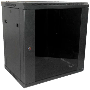 Gabinete pared RK12-4L 12U fondo 45cm negro incluye M6-4KIT y 2U