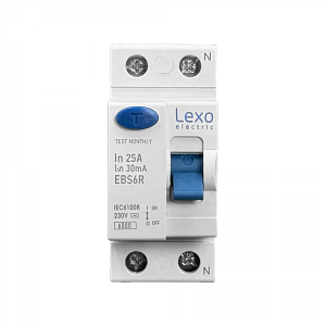 LEXO 2x25A 2P 30mA Interruptor Diferencial RKN Proteccion Riel Din