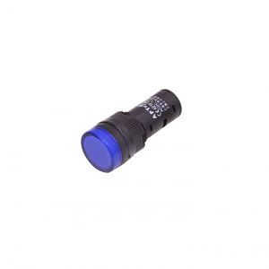 Luz piloto LED azul 12VDC/AC 15mm diámetro 19mm cabeza 45mm altura