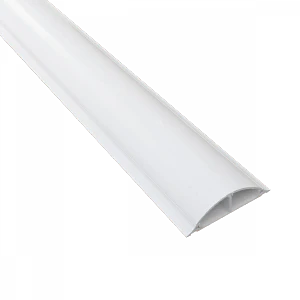 Canaleta de piso 100x25mm, 2m, PVC blanco, espesor 2.15mm x 1.90mm