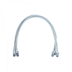 Pack x4 cable patch Cat6a U/FTP 0.5mt blanco LSZH inyectado multifilar