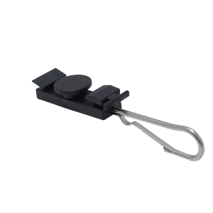 Gancho Metal 77x25x4mm Sujecion Plastic 67x28x17mm p/Cable Fibra Drop