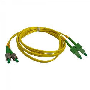 Cable fibra optica 2m SC/APC-FC/APC Monomodo SM Duplex Jumper 9/125um 3mm JFSAH2  
