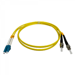Jumper Cable Fibra 9/125um 3mm LSZH 1mt LC-ST/UPC MonoModo SM Duplex 