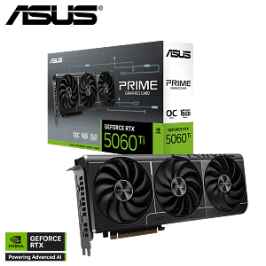 Tarjeta de Video ASUS PRIME NVIDIA GeForce RTX 5060 Ti, 16GB GDDR7, 128-bit, PCI-e 5.0